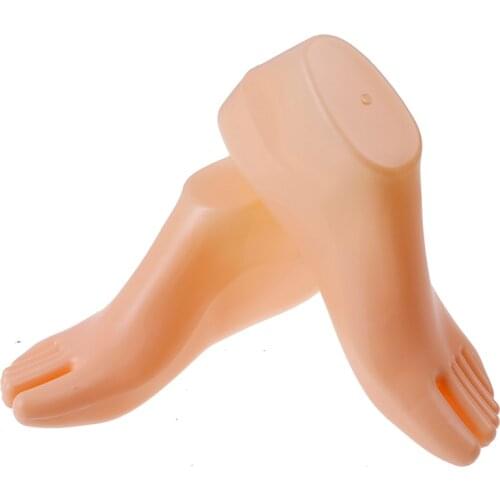 1 Pair Female Feet Mannequin Model For Foot Thong Style Sandal Shoe Sock Display Nude/Clear/White