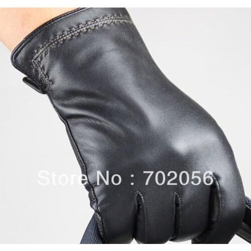 Mens real Leather gloves leather GLOVE gift accessory wholesale from factory 12pair/lot #3164