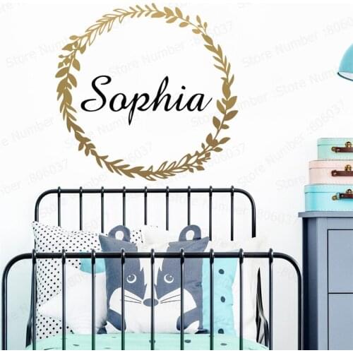 Wallpaper Custom Name Home Decor Adesivo De Parede Vinyl Wall Stickers Kids Room Wallpaper Living Room Vinyl Art Decal WL211
