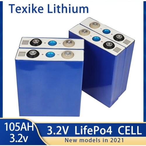 NEW 3.2V 105Ah lifepo4 battery CELL 4000 CYCLE 12V105Ah for EV RV battery pack diy solar EU US TAX FREE UPS or FedEx