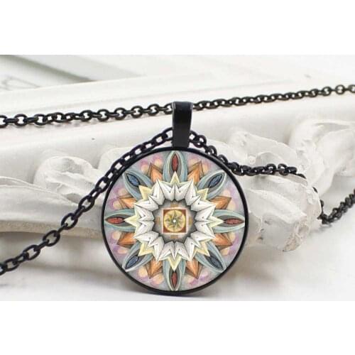 New Glass Dome Holy Sri Lankan Necklace Pendant Geometric Jewelry For Clothing Accessories Necklace