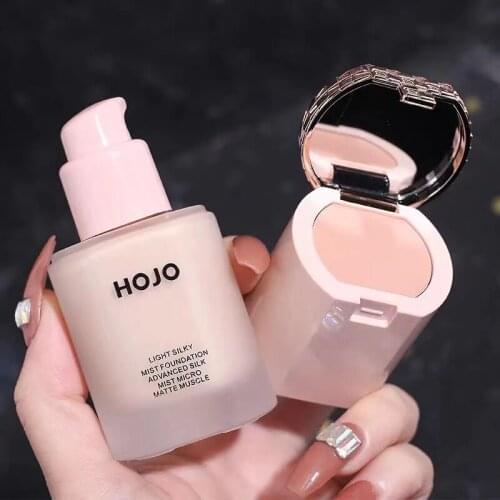 Full Coverage Concealer Liquid Foundation 2 in 1 Oil Control Waterproof Smooth Long Lasting Moisturizing Base Makeup Cream
