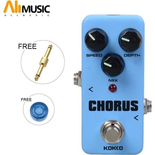 KOKKO FCH2 Portable Mini Chorus Guitar Effect Pedal With Gold Straight Connector