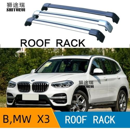 SHITURUI 2Pcs Roof Bars for Bmw - X3 (G01) SAV [2017-2019] Aluminum Alloy Side Bars Cross Rails Roof Rack Luggage Carrier