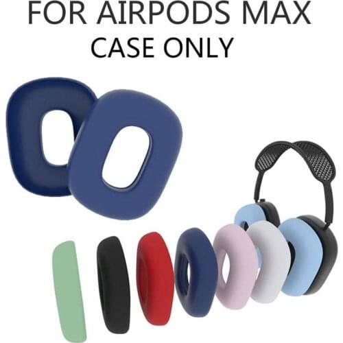 For AirPods Max Replacement Silicone Ear Pads Cushion Case Sleeve Accessory EarPads Cover Protective Headset Headphone Cover
