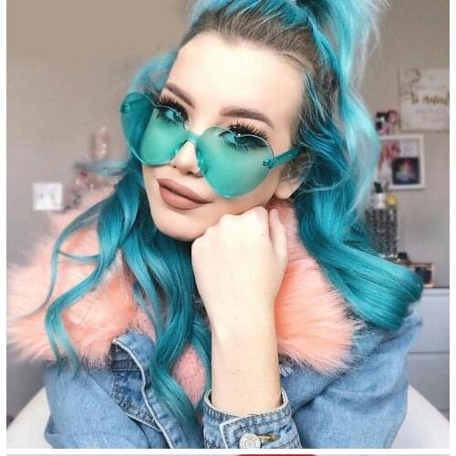 1 Pcs Trendy Hart Zonnebril Vrouwen Cat Eye Zonnebril Retro Liefde Hart Vormige Glazen Dames Winkelen Sunglass UV400