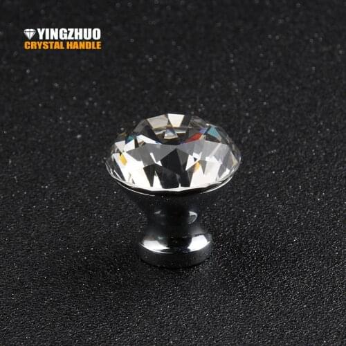 Puxador Modern Continental Simple Luxurious Crystal Diamond Handle Small Hole Hardware Cabinet Drawer Wardrobe Door Pull