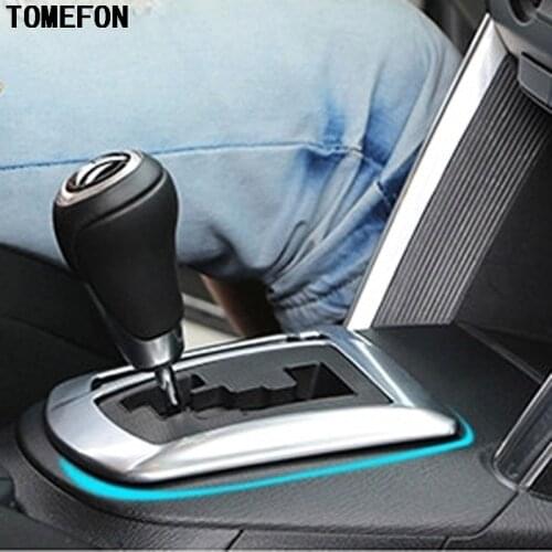 TOMEFON Car ABS Chrome For Mazda CX-5 CX5 2012 2013 2014 2015 LHD AT ONLY Shift Knob Panel Decoration Internal Trim