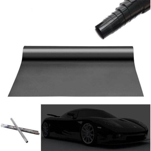 50x300/600 CM Car Window Tint Film Tinting Super Dark Black Limo 5/15/25/35/50% Solar Uv Protection Sticker Curtain Scraper