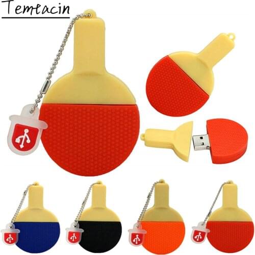 Ping pong paddle Flash Drive 32GB 64GB 4GB 16 8 256 gb Pendrive Racquet racket Memory Stick USB2.0 Creative cle usb gift prize