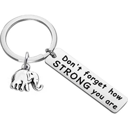 Inspirational Encouragement Positive Energy Titanium Steel Keychain Stainless Steel Couple Lovers Gifts Key Chains