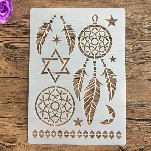 Wind chimes A4 size Stencil For Painting Scrapbook Coloring Embossing Album Decorative Template drawing mandala stencils