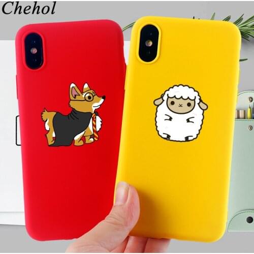 Funny Cartoon Phone Case for IPhone 12 11 Pro X XS MAX XR 8 7 6s Plus Corgi Cases Soft TPU Silicone Box Back Covers Accessories