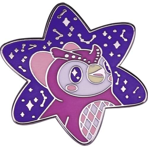 Animal Crossing Celeste Starry Night brooch Wish upon a shooting star and a very good evening to you