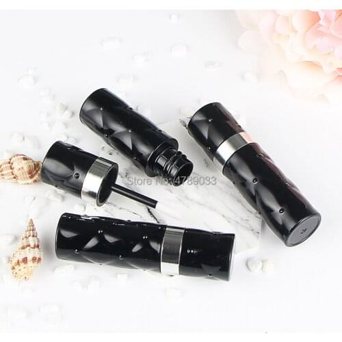 10pcs 3.9ml Empty Lip Gloss Tube Container Black Lip Balm Tubes Containers Lipstick Fashion Refillable Bottles Lip Gloss Tubes