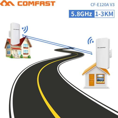 2pcs 5.8ghz Wireless Outdoor CPE Long Rang 300Mbps Industrial Wifi Router 2*14dbi Antenna 3KM Wireless point to point bridge AP