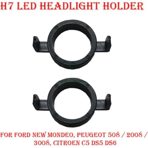 2PCS H7 LED Headlight Conversion Kit Bulb Holder Adapter Base Retainer Socket For Peugeot 508 2008 3008 New Mondeo C5 DS5 DS6