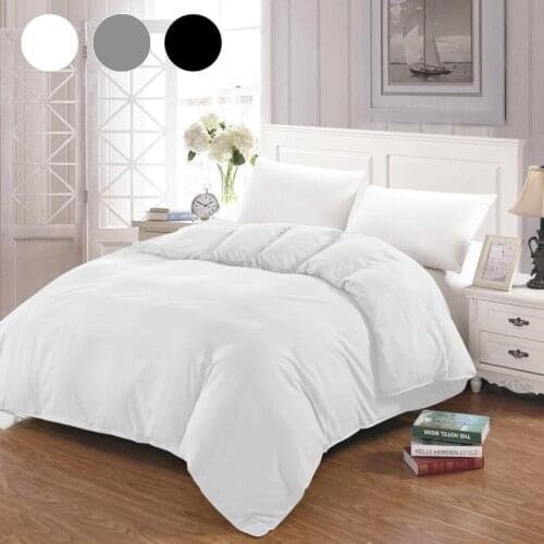 20Duvet Cover White Black Gray Comforter/Quilt/Blanket case Twin Full Queen King double single Bedding 220x240 200x200 150 Hot