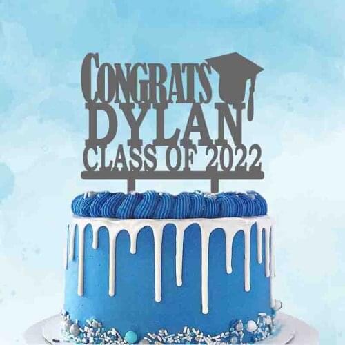 Personalized 2021 Graduation Topper Custom Name Years Congrats Graduation Class of 2021 For Graduation Party Cake Decoration