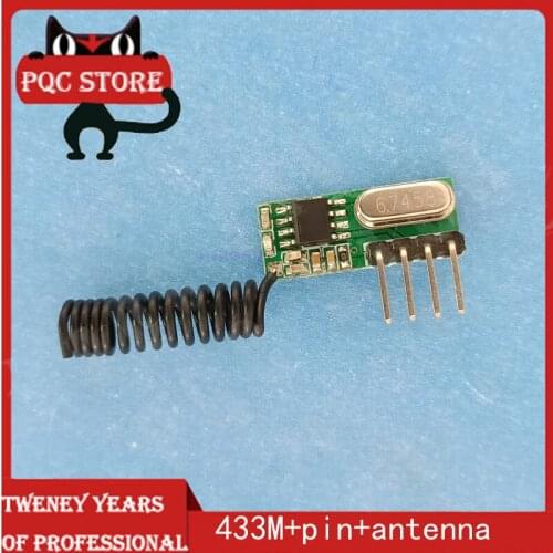 5pcs superheterodyne RF module LR43B wireless remote control receiver module DIY LR43B-433M ASK welding pin welding antenna