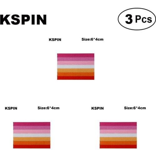 6*4cm Sun Set pride Embroidery Patches Iron on Saw on Transfer patches Sewing Applications for Clothes in Home&Garden