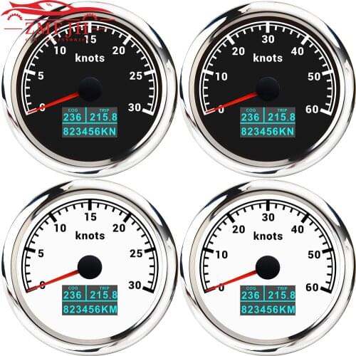 85mm 3 in 1 Digital Car Boat Motorcycle GPS Speedometer Gauge 30knot /60knot Speedometer Odometer with COG TRIP GPS Antenna