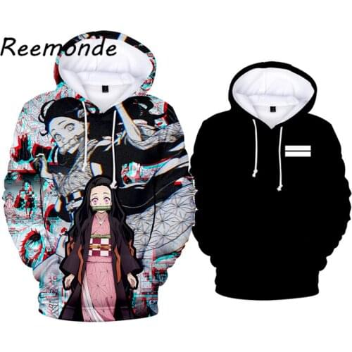 Anime Demon Slayer Hoodie Kimetsu no Yaiba Cosplay Costume Hoodies Sweatshirts 3D print Kamado Nezuko Harajuku Pullover Coat