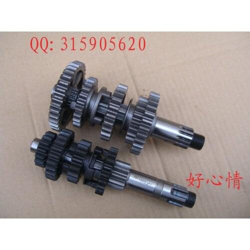 Free shipping for suzuki Jinan Qingqi Motorcycle Accessories GXT200 main countershaft gear shaft QM200GY