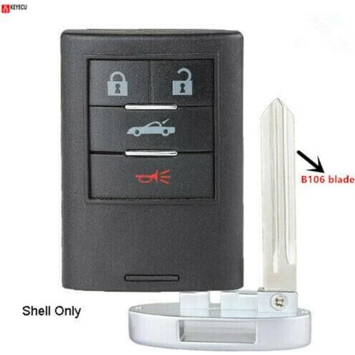 Keyecu 25926479 Smart key case 4 button M3N5WY7777A for Chevrolet Corvette 2008 2009 2010 2011 2012 2013