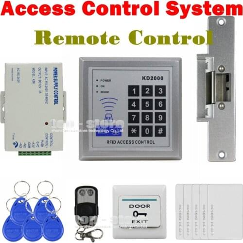 DIYSECUR Full Kit Set 125KHz RFID Keypad Access Control System Security Kit + Electric Strike Lock KD2000