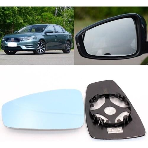For Roewe I6 W5 Car Side View Door Wide-angle Rearview Mirror Blue Glass With Base Heated 2pcs