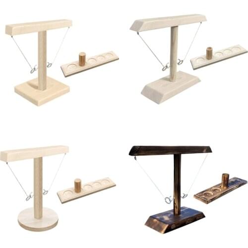 Ring Toss Games for Kids Adults Wooden Mini Ring Toss Game with Shot Ladder Bundle Toss Tailgating Game Set for 2 Hooks XXUF