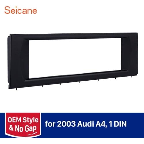 Seicane 1Din Car Radio Fascia Fitting Kit Installation Frame for Audi A4 Stereo Interface CD Trim Panel