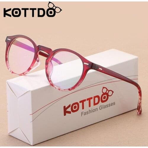 Kottdo Vintage Retro Round Eyeglasses Frame Women Prescription Glasses Men Optical Eye Glasses Frame Eyewear Glasses Frame 2020