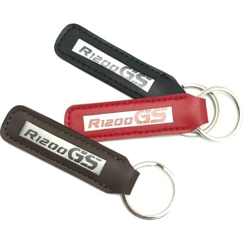 For BMW R1200GS LC R 1200GS ADV Adventure R1200GSA Leather Keychain Fashion Metal Keychain Leather Motorcycle Key Chain Key Ring