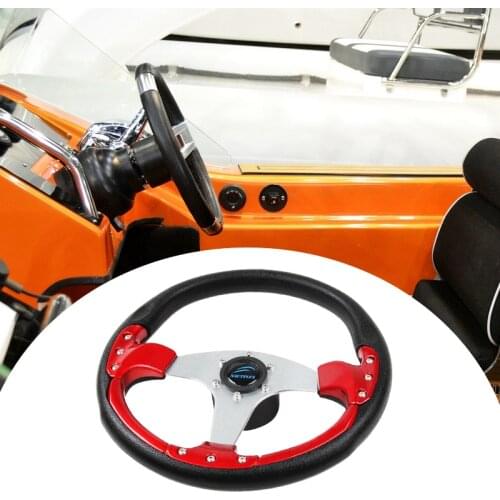 350mm Boat Steering Wheel Non-directional 5 Spoke 3/4" Tapered Shaft For Marine Vessels Yacht Speedboat Boat Accessories Marine