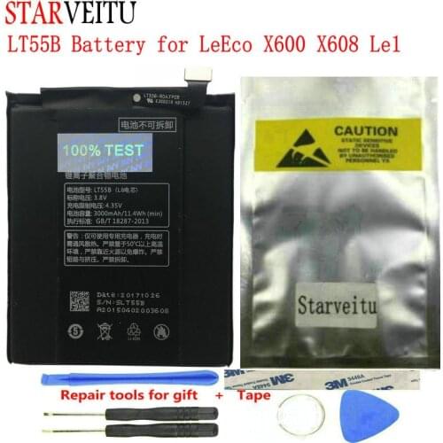 LT55B Battery for LeEco X600 X608 Le1 Letv Le 1 One Mobile Phone Replacement Rechargeable Li-polymer Batteries 3000mAh