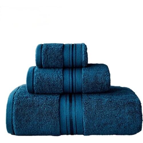 Bath towel set 100% cotton soft super absorbent towel face/thick and large bath towel bathroom hotel sauna bathroom towel sets