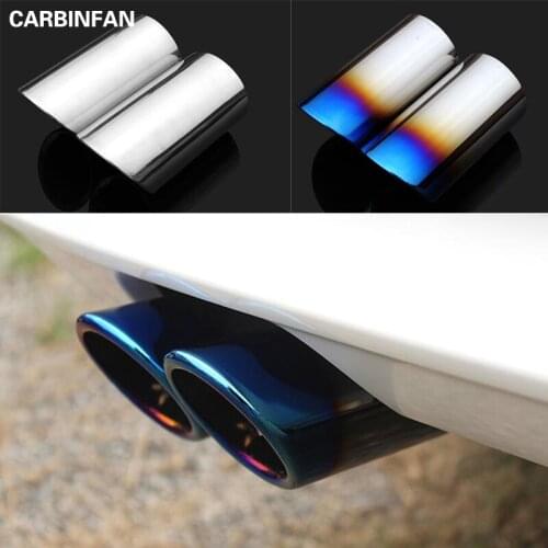 Car Cover Styling Muffler Tail Pipe Dedicate Stainless Steel Exhaust Tip 2pcs/set For Volkswagen Touran L 2016 2017 2018