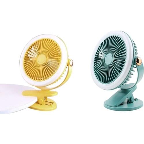 Mini Desktop Clip Fan Rechargeable Air Fan 1200Mah Portable Cooling USB Fan 360 Degree Rotation USB Charging