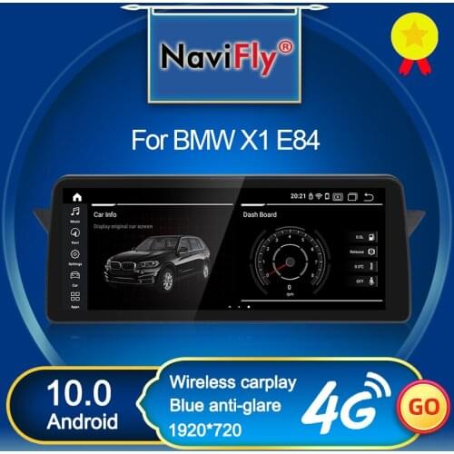 NaviFly 10.25" 12.3" For BMW X1 E84 2009-2015 Android 10 Car Multimedia Player Navigation Qualcomm 8 Core 4+64 Carplay DSP 4G