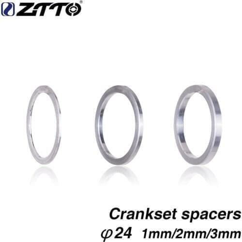 Bottom Bracket Axle Washer Spacer Adapter On For MTB Road Bike BB 2021 Crankset Spacer 1/2/3mm Thickness 24mm Diameter