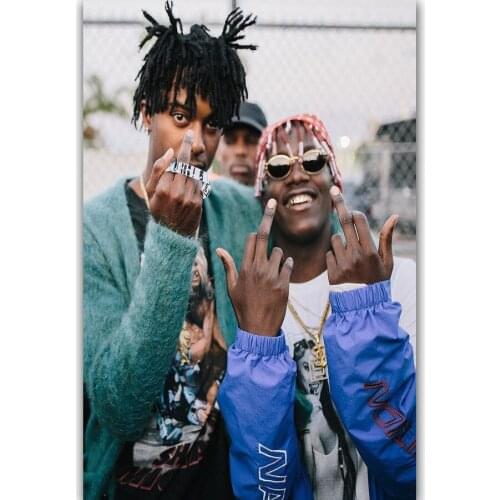 New Playboi Carti & Lil Yachty Rap Music-Silk Art Poster Wall Sicker Decoration Gift