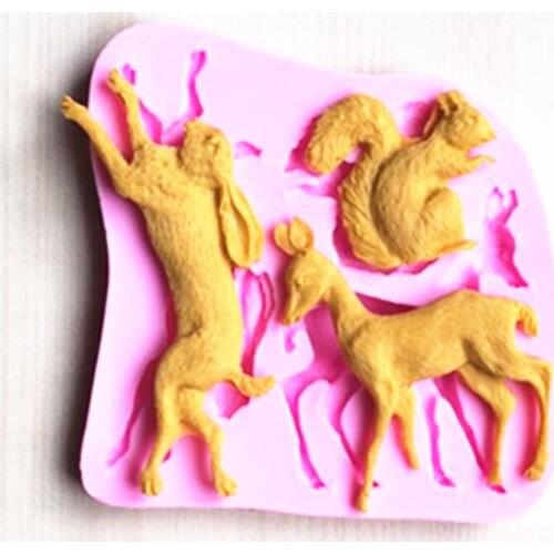 P671 animal Silicone resin chocolate mould silicone cake decoration mold