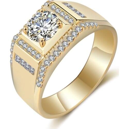 Genuine high quality Commerce Square Puls carat simulation Moissanite wedding got engaged Mans ring Free shipping MJZ015