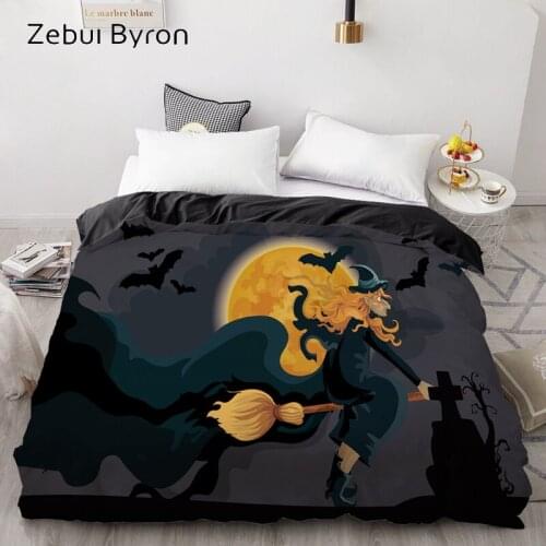 3D HD Print Custom Duvet Cover,Comforter/Quilt/Blanket case Queen/King/220x240/200x200,Bedding Halloween Witch,drop ship