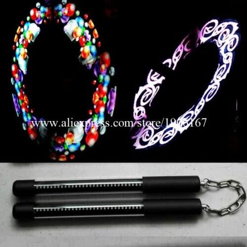Full Color 30 Pixels Led Poi LED Nunchakus DIY Programmable Performance POI Stick For Party Bar Nightclub Stage Show