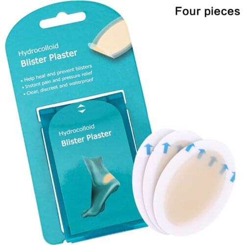 4Pcs/Box Blister Bandages Waterproof Hydrocolloid Plaster Adhesive Anti-Wearing Heel Gel Sticker Pain Relief Pedicure Patch Pads