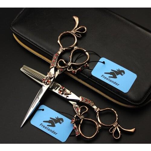 Retro 6 inch haircut Hairdressing Barber Professional Cutting Scissors Hair Shears Japan 440c Salon Hair Thinning Scissors