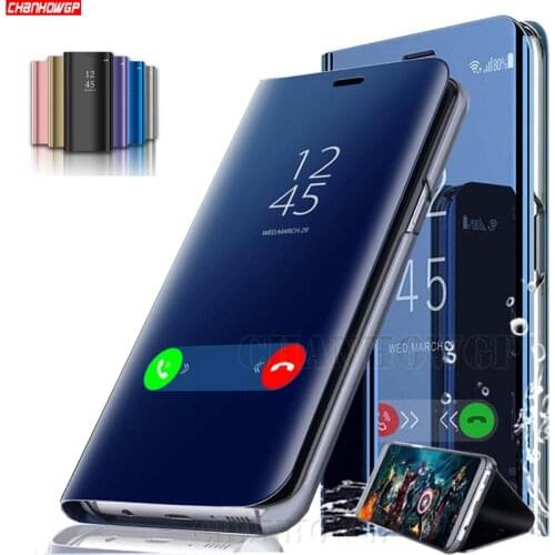 Luxury Smart Mirror Flip Phone Case For iPhone 11 Pro XR XS Max X Flip Stand Leather Cover For iPhone 6 6S 7 8 Plus Cases